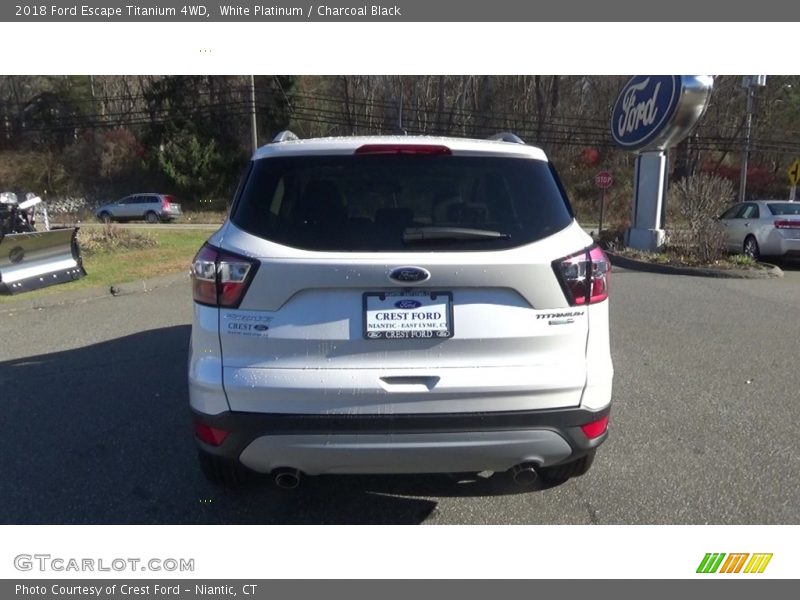 White Platinum / Charcoal Black 2018 Ford Escape Titanium 4WD