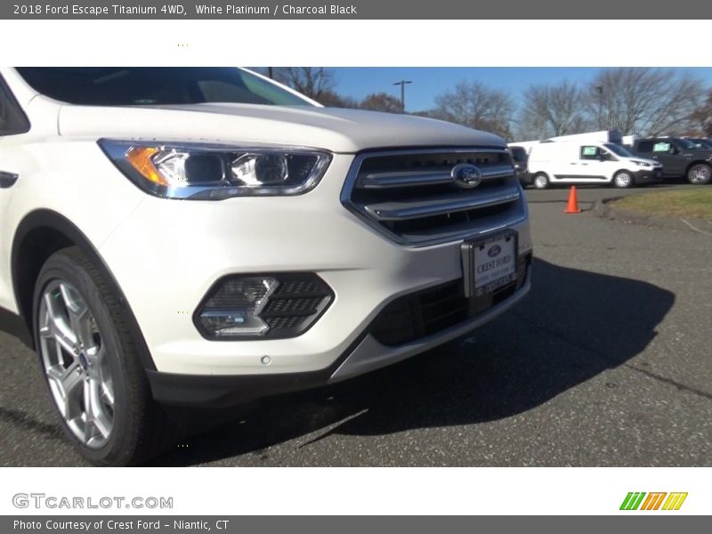 White Platinum / Charcoal Black 2018 Ford Escape Titanium 4WD
