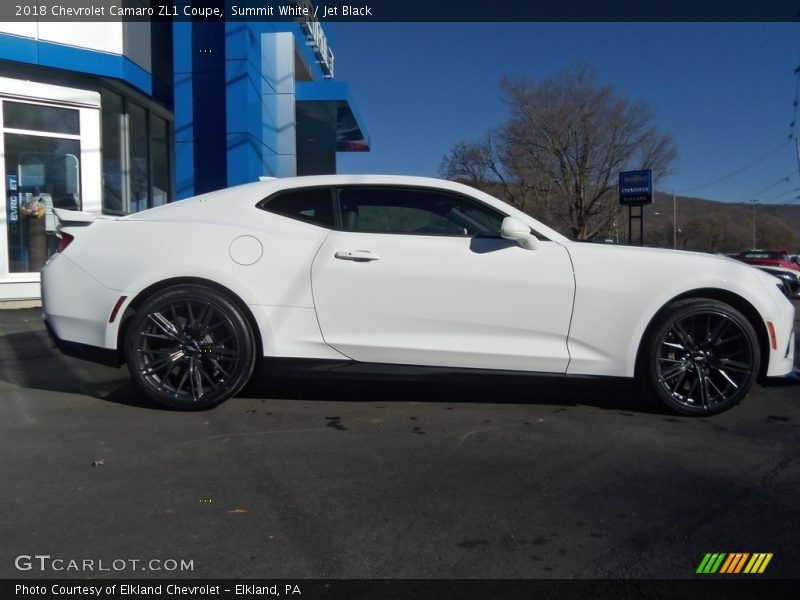 Summit White / Jet Black 2018 Chevrolet Camaro ZL1 Coupe