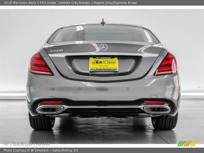 Selenite Grey Metallic / Magma Grey/Espresso Brown 2018 Mercedes-Benz S 560 Sedan