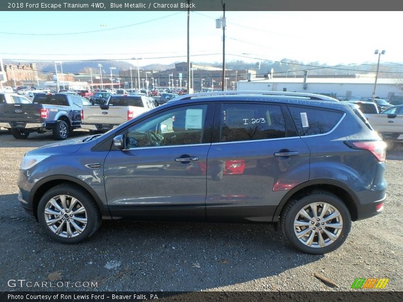 Blue Metallic / Charcoal Black 2018 Ford Escape Titanium 4WD