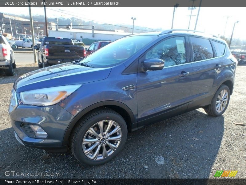 Blue Metallic / Charcoal Black 2018 Ford Escape Titanium 4WD