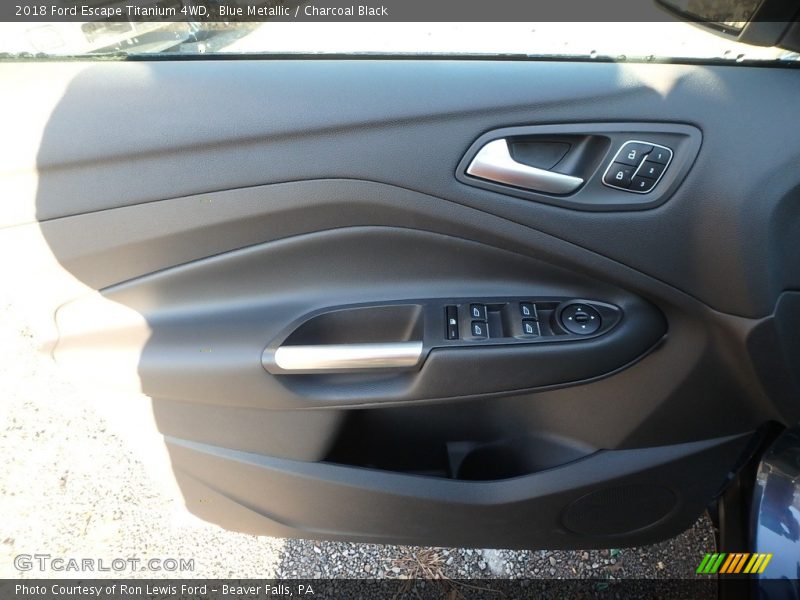 Blue Metallic / Charcoal Black 2018 Ford Escape Titanium 4WD