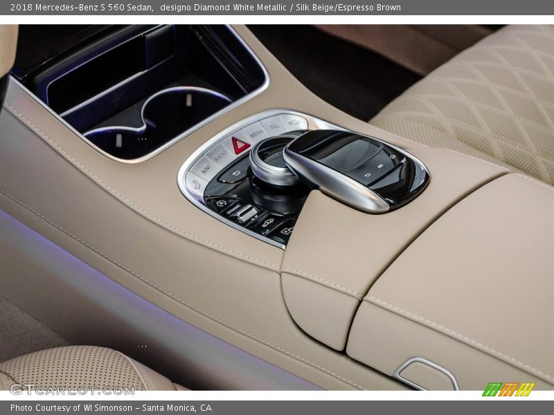 designo Diamond White Metallic / Silk Beige/Espresso Brown 2018 Mercedes-Benz S 560 Sedan