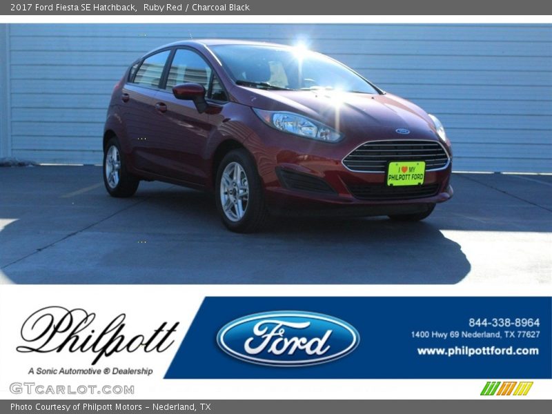 Ruby Red / Charcoal Black 2017 Ford Fiesta SE Hatchback