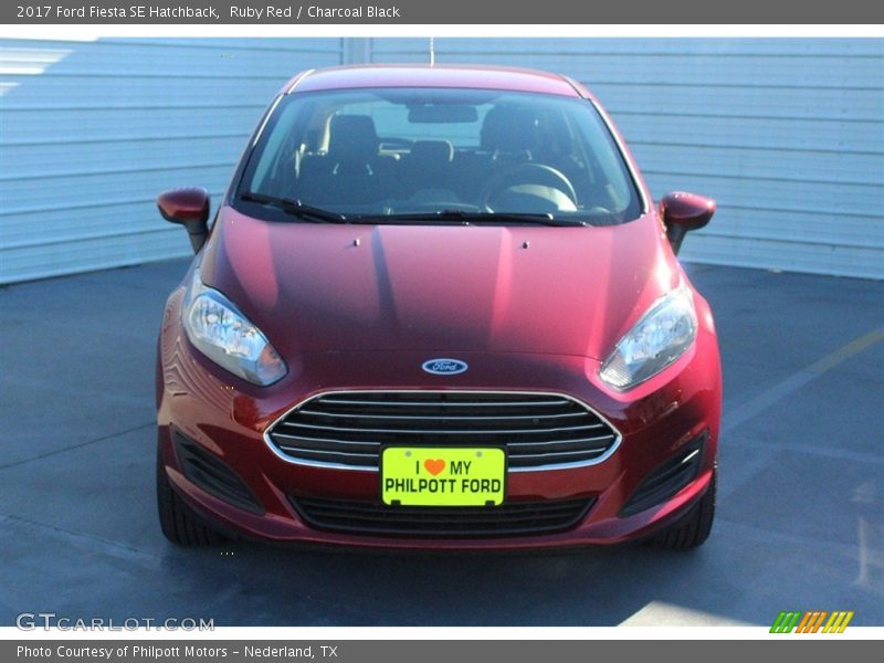 Ruby Red / Charcoal Black 2017 Ford Fiesta SE Hatchback