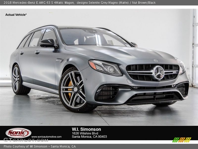 designo Selenite Grey Magno (Matte) / Nut Brown/Black 2018 Mercedes-Benz E AMG 63 S 4Matic Wagon