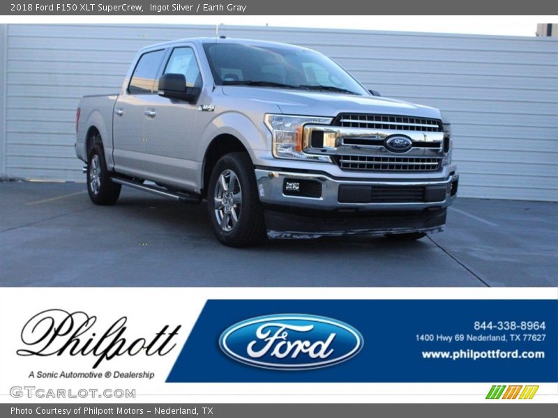 Ingot Silver / Earth Gray 2018 Ford F150 XLT SuperCrew