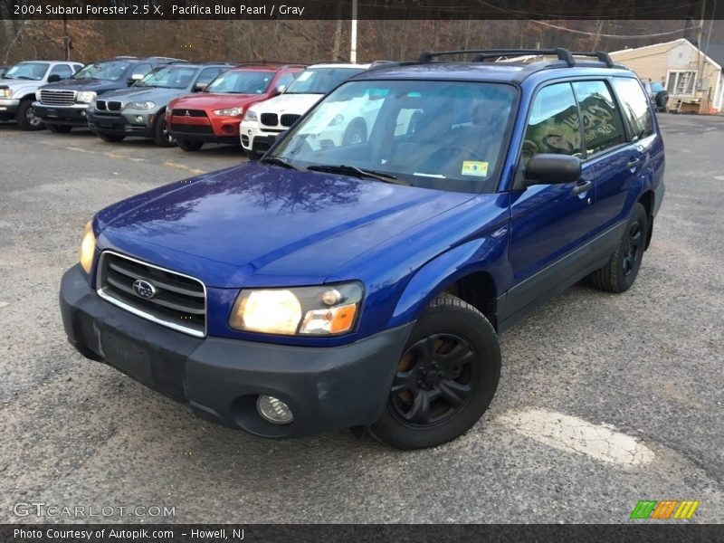 Pacifica Blue Pearl / Gray 2004 Subaru Forester 2.5 X