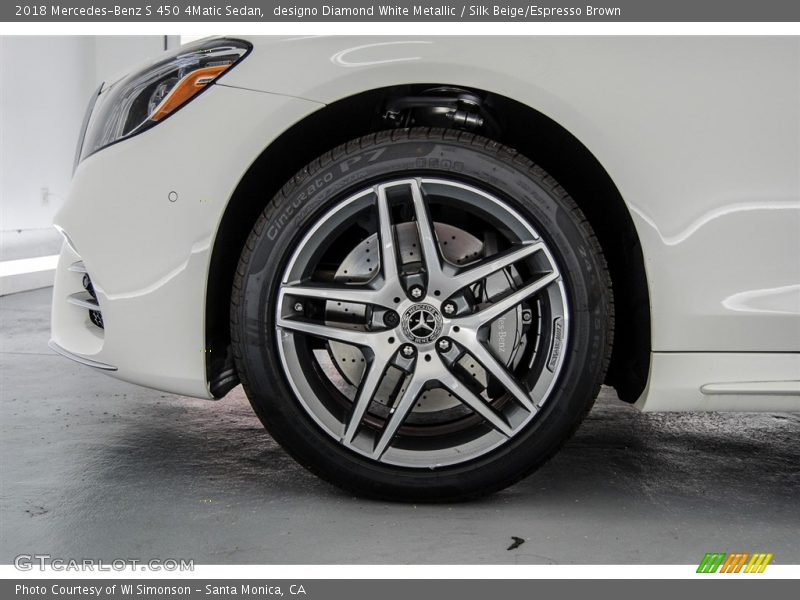 designo Diamond White Metallic / Silk Beige/Espresso Brown 2018 Mercedes-Benz S 450 4Matic Sedan
