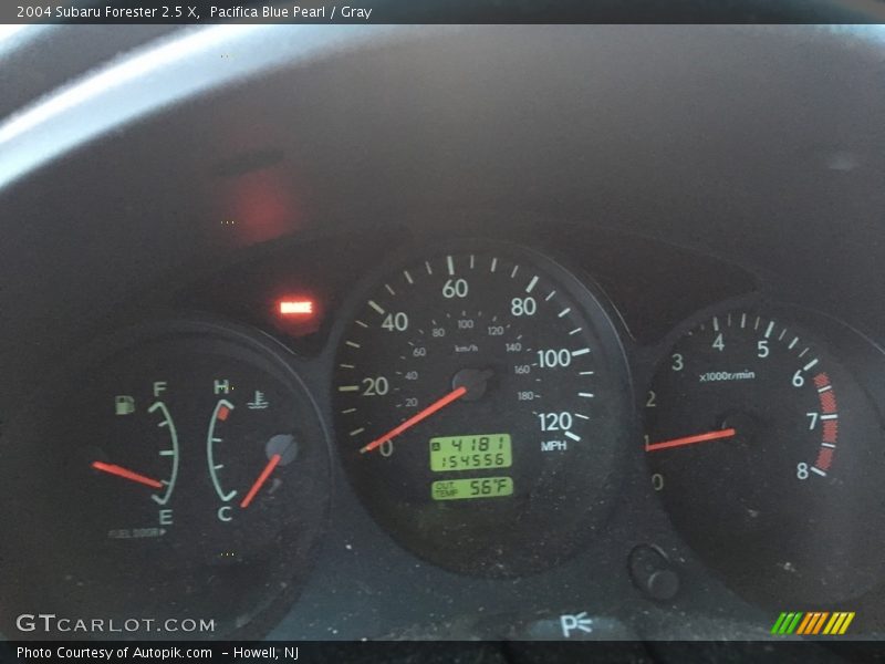 Pacifica Blue Pearl / Gray 2004 Subaru Forester 2.5 X