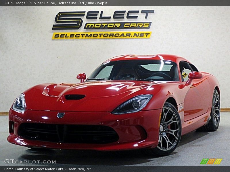 Adrenaline Red / Black/Sepia 2015 Dodge SRT Viper Coupe