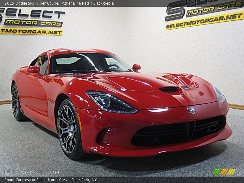 Adrenaline Red / Black/Sepia 2015 Dodge SRT Viper Coupe