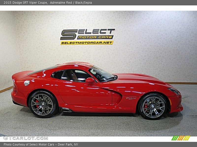 Adrenaline Red / Black/Sepia 2015 Dodge SRT Viper Coupe