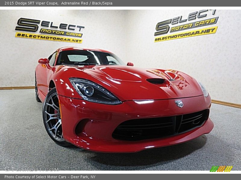 Adrenaline Red / Black/Sepia 2015 Dodge SRT Viper Coupe