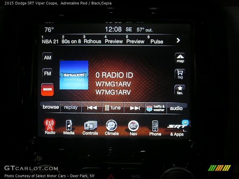 Adrenaline Red / Black/Sepia 2015 Dodge SRT Viper Coupe