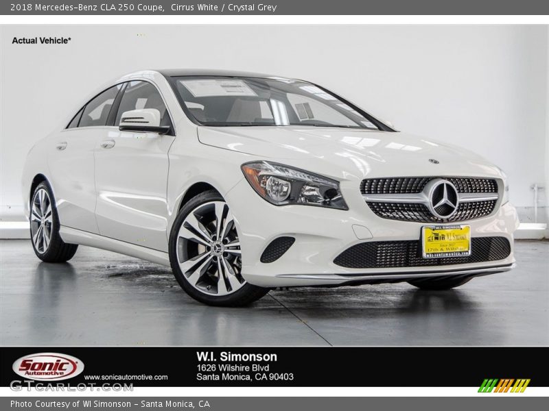 Cirrus White / Crystal Grey 2018 Mercedes-Benz CLA 250 Coupe