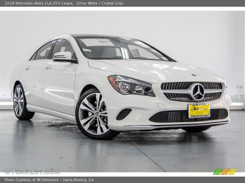 Cirrus White / Crystal Grey 2018 Mercedes-Benz CLA 250 Coupe