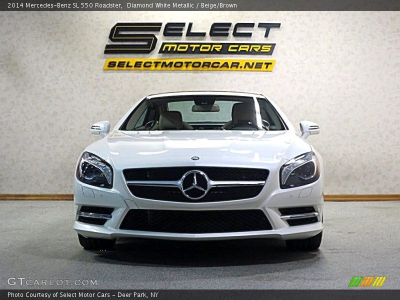 Diamond White Metallic / Beige/Brown 2014 Mercedes-Benz SL 550 Roadster