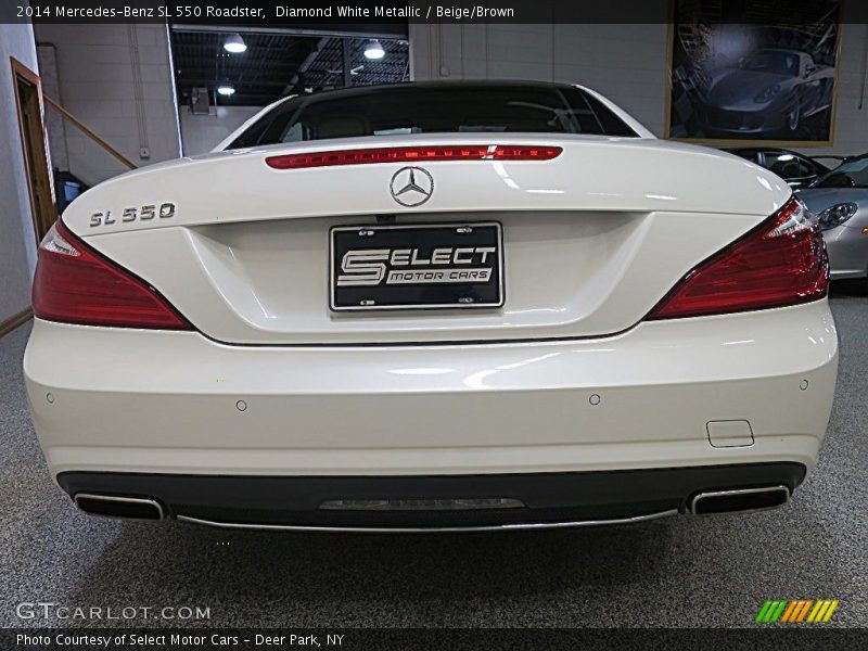 Diamond White Metallic / Beige/Brown 2014 Mercedes-Benz SL 550 Roadster