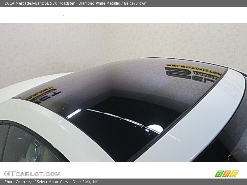 Diamond White Metallic / Beige/Brown 2014 Mercedes-Benz SL 550 Roadster