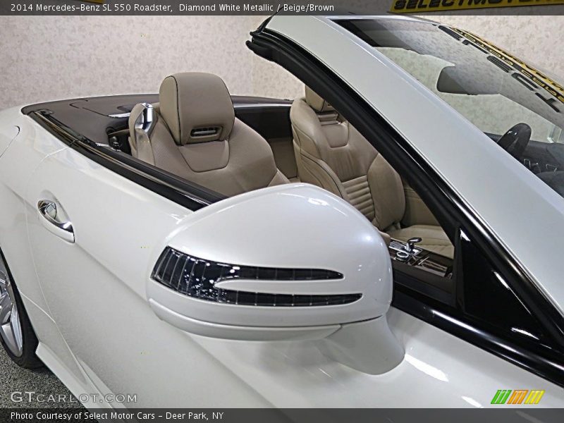 Diamond White Metallic / Beige/Brown 2014 Mercedes-Benz SL 550 Roadster