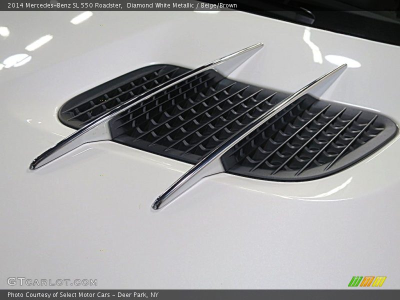 Diamond White Metallic / Beige/Brown 2014 Mercedes-Benz SL 550 Roadster