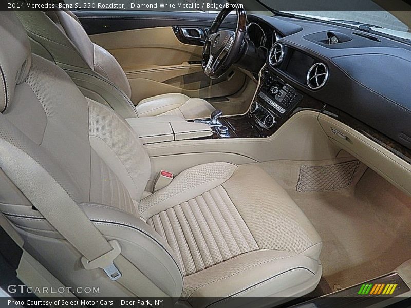 Diamond White Metallic / Beige/Brown 2014 Mercedes-Benz SL 550 Roadster