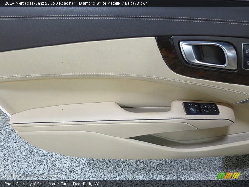 Diamond White Metallic / Beige/Brown 2014 Mercedes-Benz SL 550 Roadster