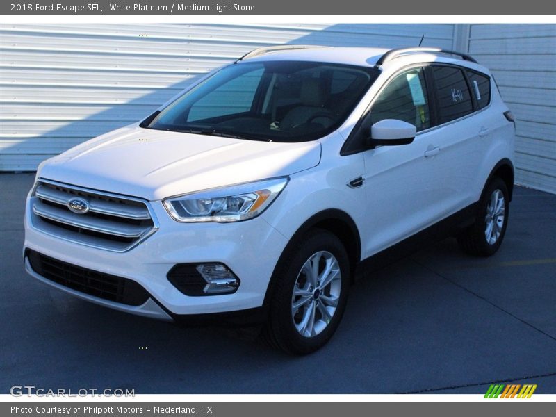 White Platinum / Medium Light Stone 2018 Ford Escape SEL