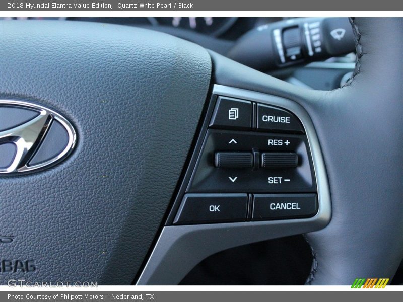 Quartz White Pearl / Black 2018 Hyundai Elantra Value Edition