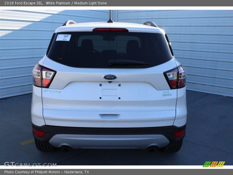 White Platinum / Medium Light Stone 2018 Ford Escape SEL