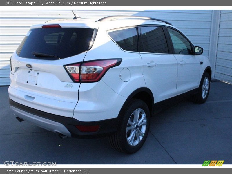 White Platinum / Medium Light Stone 2018 Ford Escape SEL