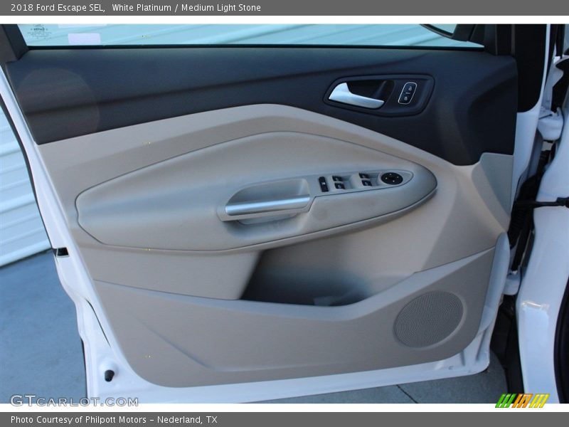 White Platinum / Medium Light Stone 2018 Ford Escape SEL