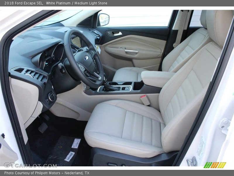 White Platinum / Medium Light Stone 2018 Ford Escape SEL