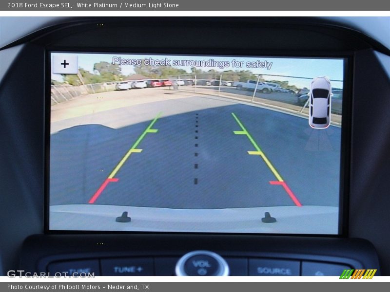 White Platinum / Medium Light Stone 2018 Ford Escape SEL