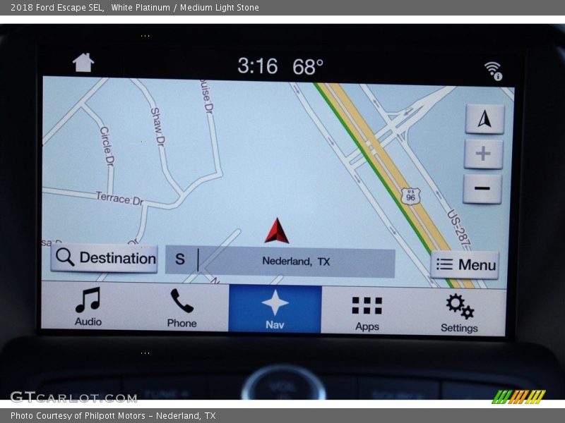 White Platinum / Medium Light Stone 2018 Ford Escape SEL