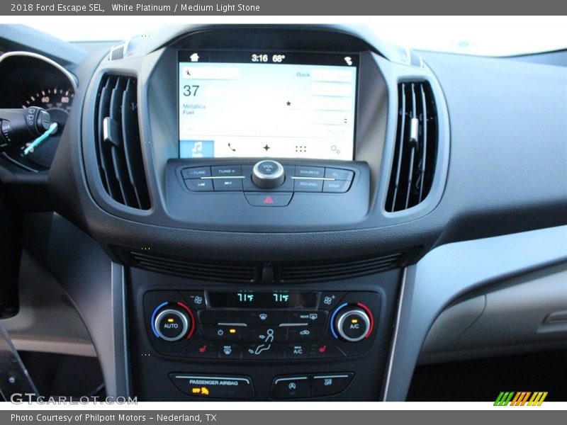 White Platinum / Medium Light Stone 2018 Ford Escape SEL