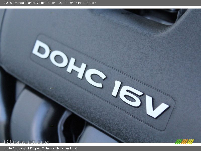 Quartz White Pearl / Black 2018 Hyundai Elantra Value Edition