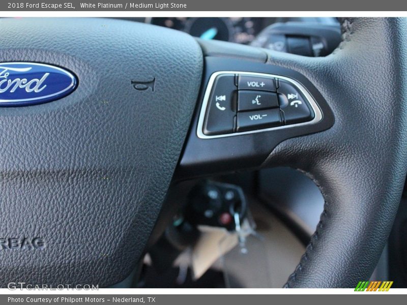 White Platinum / Medium Light Stone 2018 Ford Escape SEL