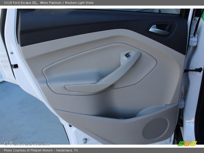 White Platinum / Medium Light Stone 2018 Ford Escape SEL