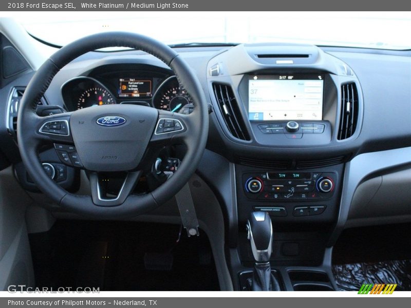 White Platinum / Medium Light Stone 2018 Ford Escape SEL