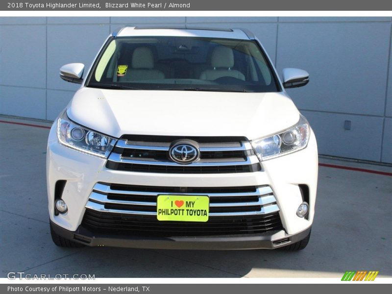 Blizzard White Pearl / Almond 2018 Toyota Highlander Limited
