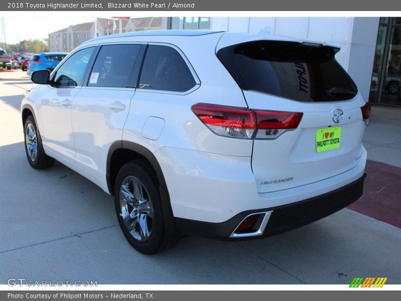 Blizzard White Pearl / Almond 2018 Toyota Highlander Limited