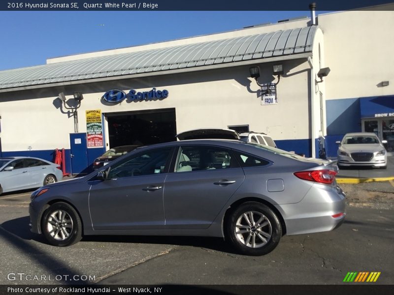 Quartz White Pearl / Beige 2016 Hyundai Sonata SE