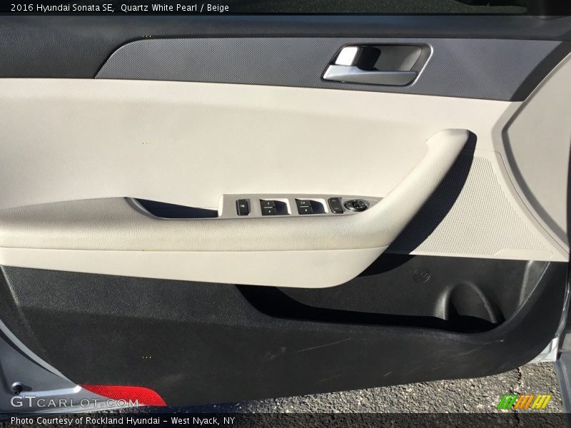 Quartz White Pearl / Beige 2016 Hyundai Sonata SE