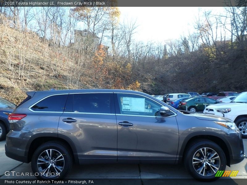 Predawn Gray Mica / Black 2018 Toyota Highlander LE