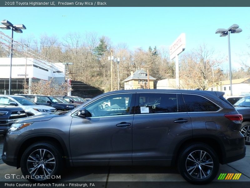 Predawn Gray Mica / Black 2018 Toyota Highlander LE