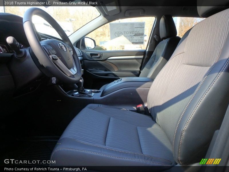 Front Seat of 2018 Highlander LE