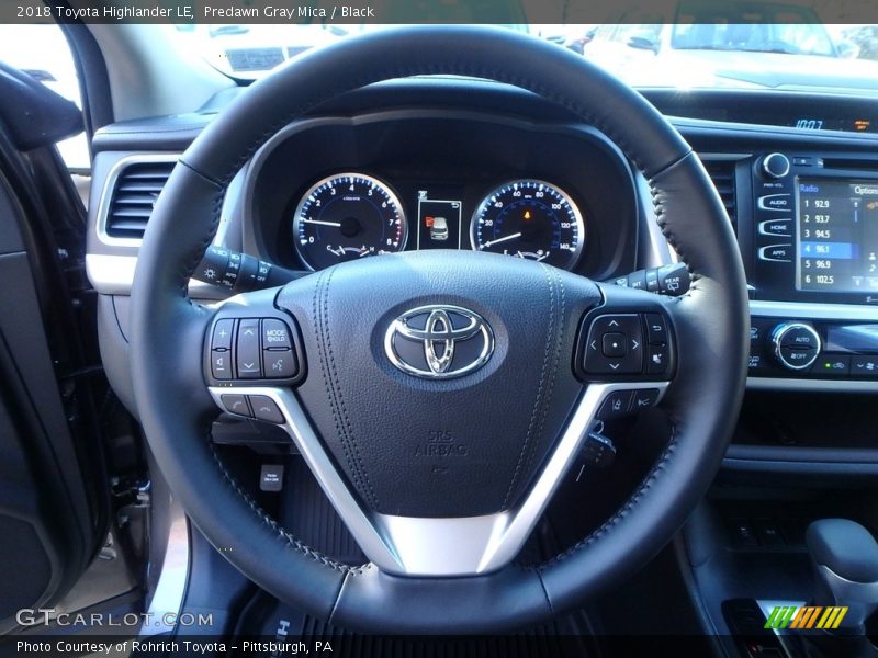 Predawn Gray Mica / Black 2018 Toyota Highlander LE